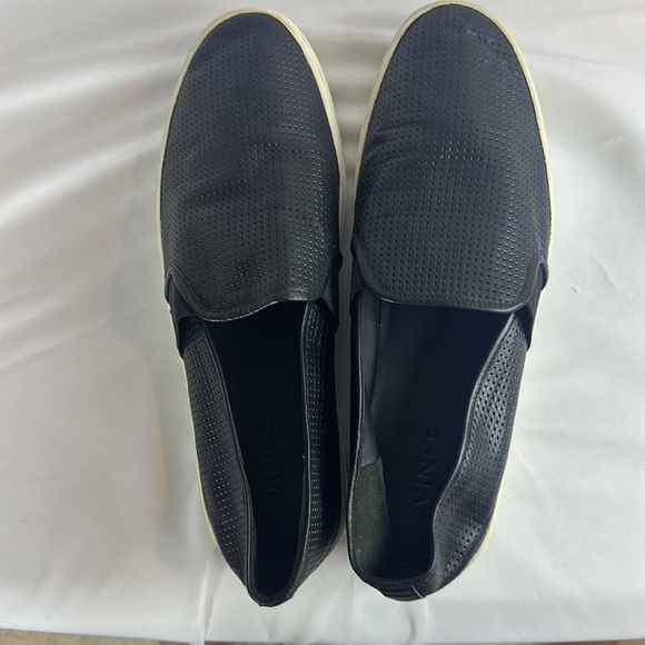 Vince Size 11 US / EUR 43, Black with white soles slide-on shoes - Picture 3 of 11